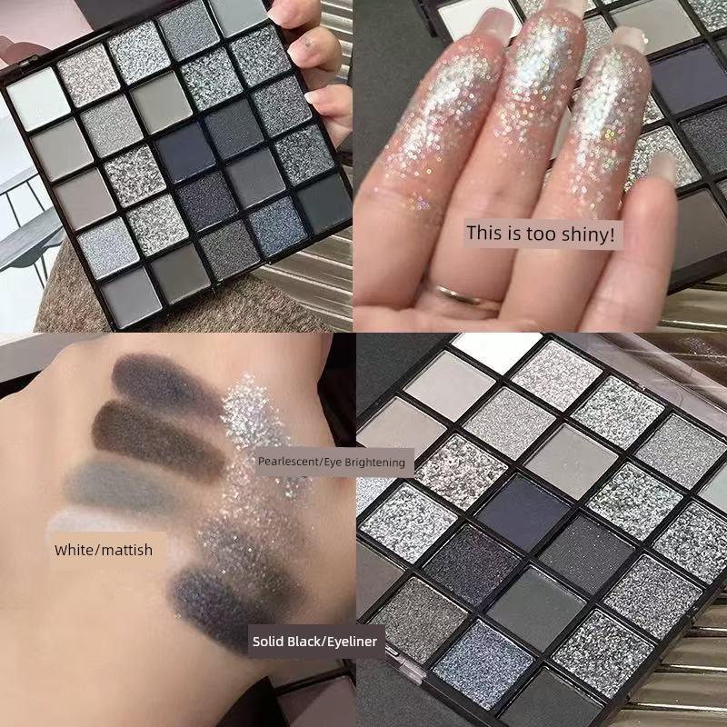 Latin Dance Eye Shadow White Smoked Stage Makeup Makeup Professional Matte Pure Black Earth Color Daily Makeup Dark Plate