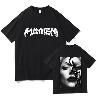 The MAYHEM Ball Tour 2026 TShirt Lady Gaga Singer Graphic Tshirts Fashion Short Sleeve Summer T Shirt Cotton Tees