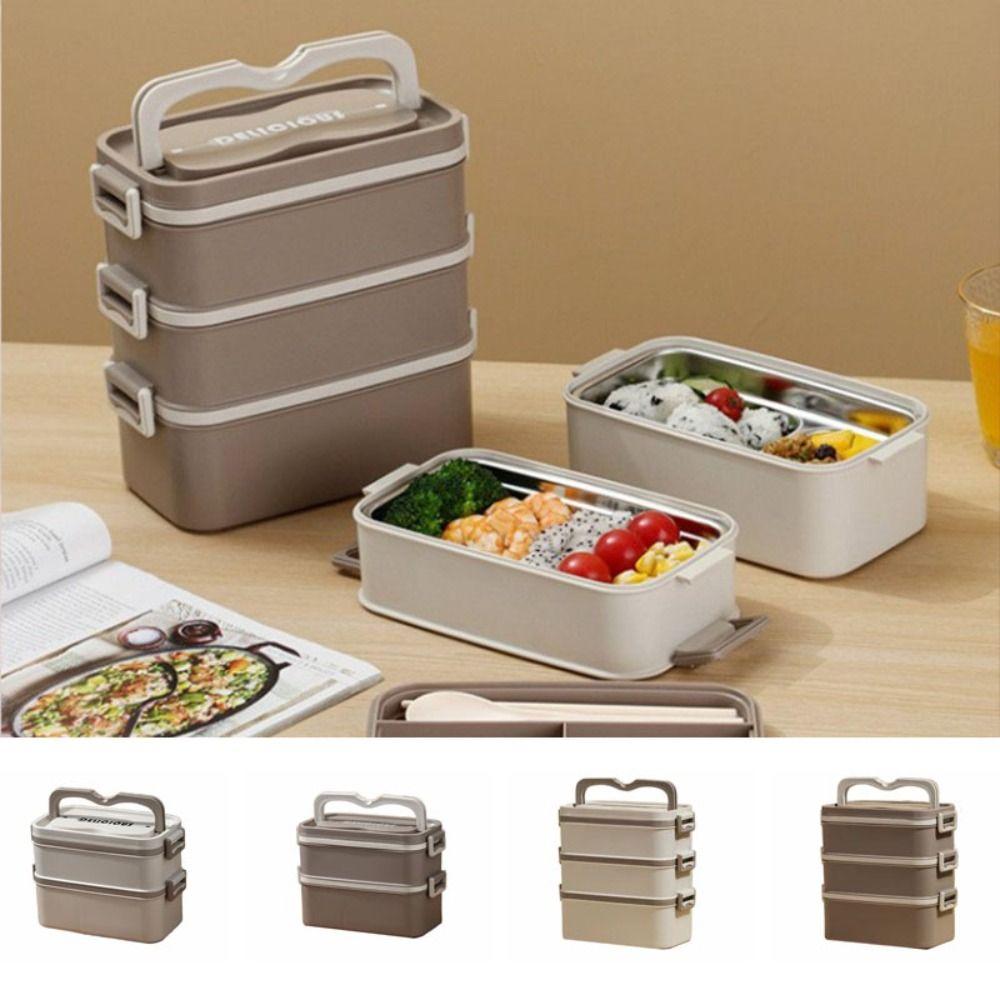 2/3 Layers Multi Layer Lunch Box Large Capacity Divided Food Storage Container  for Home