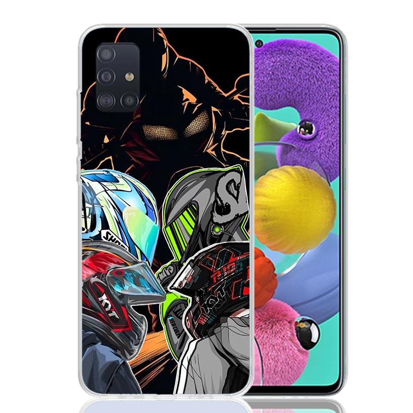 Motorcycle Rider Helmet For Samsung Galaxy A52S A42 A32 A22 A12 A02S A51 A50S Phone Case A41 A31 A21S A30S A20S A20E A70 A71 A40