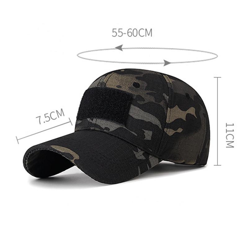 Velcro Camouflage Baseball Cap Men Outdoor Sunscreen Sun Visor Breathable Adjustable Snapback Hat Fishing Hat Peak Cap