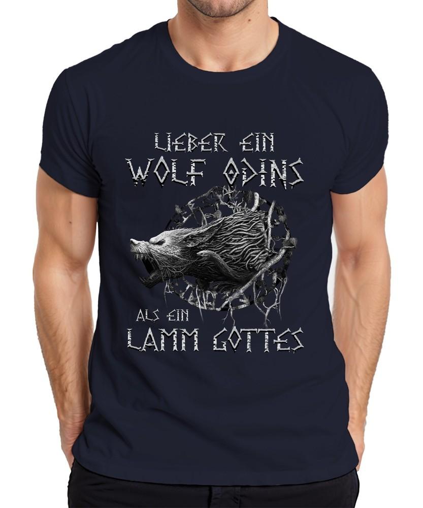 Better A Wolf Odin Than A Lamb Of God Vikings North Gothic Unisexs Tshirt S