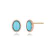 Stitch Cabochon Turquoise Earrings_232400006