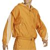 Adidas Striped Hooded Zip Jacket Women Jackets Yellow HA0813