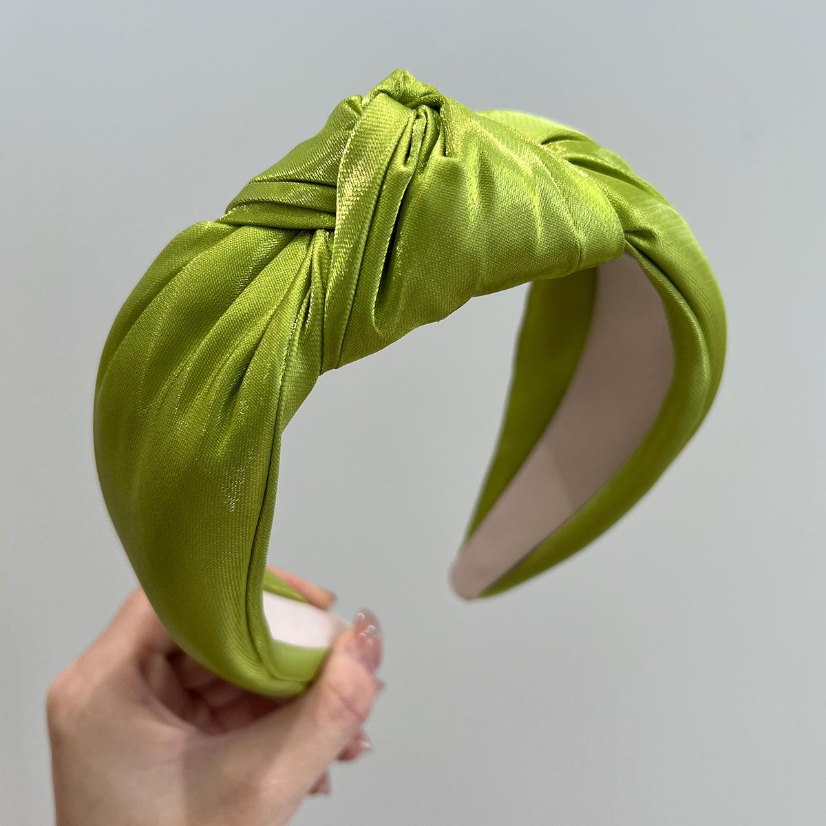 

Весенний Красочный Атласный Ободок для Волос с Большим Узлом Взрослые Аксессуары для Волос Ювелирные Изделия для Волос