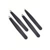 4pcs/Set Eyebrow & Eyelash Tweezer Grooming Kit, Professional Beauty Tools For Eyebrow & Eyelash Shaping, Makeup Accessories,Tweezers