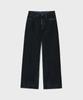 Bellie True Wide Denim Pants - Painted Black