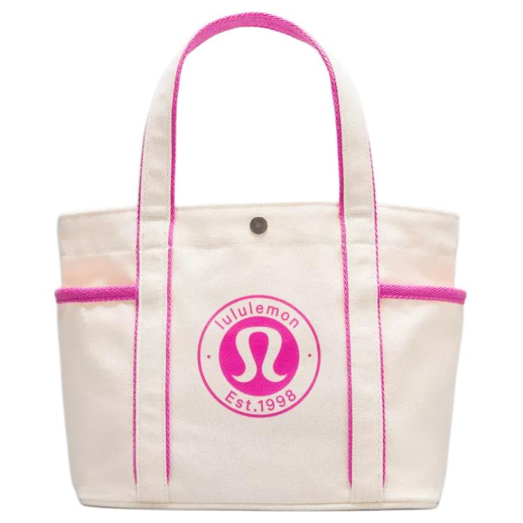 Lululemon Daily 65L Brand Logo Snap Closure Cotton Canvas Tote Bag Shopping Bag Mini Unisex Tote Bag Natural Pink LU9BXWS-066913 Natural Pink 14290₽