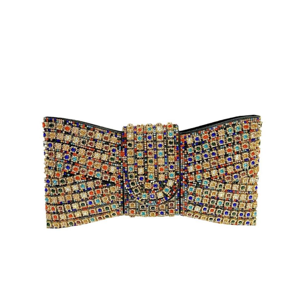 Vintage European-American Diamond Clutch: High-End, One-Shoulder Crossbody Bag for Elegant Evenings