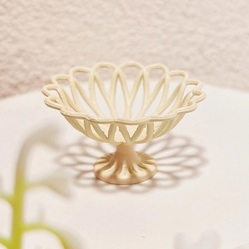 

1:12 кукольных миниатюрных фруктовниц Мини-симуляция Высоконожная фруктовница Модель Гостиная Украшение Микро Сцена Декор Игрушка