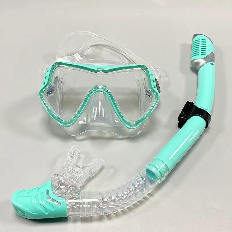 Professional swimming waterproof soft silicone glasses swimming glasses  Full dry breathing tube diving mask