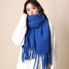 Mohair Winter Wool Scarf Plush Long Shawl Elegant Winter Cashmere Scarves  Girl