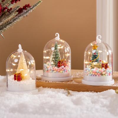 Weihnachtsdekoration für Kinder Leuchtender Feuerbaum Silber Blume Geschenk Nachtlicht Tisch Weihnachtsbaum Schneedekoration