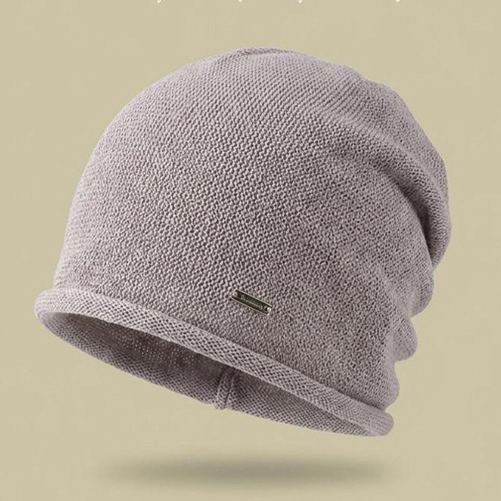 Unisex Slouchy Vinterlue for Menn og Kvinner Stor Omkrets Allsidig Strikket