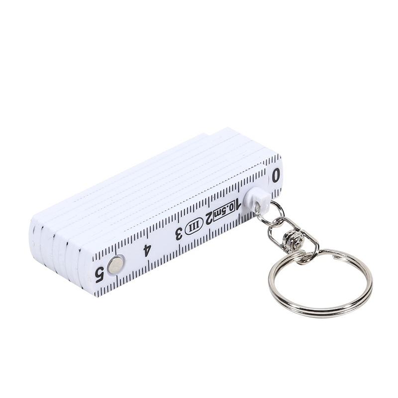 Compact Folding Ruler Keychain 0.5m Portable Measuring Tool Plastic Keychain For Drawing NEW 1-5PCS Solid Color 50cm Ruler Tools
