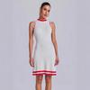 2026 Spring and Summer New European and American Skirts, Short Women's Clothing Temperament Casual Versatile Contrasting Color Knitted Dress Women