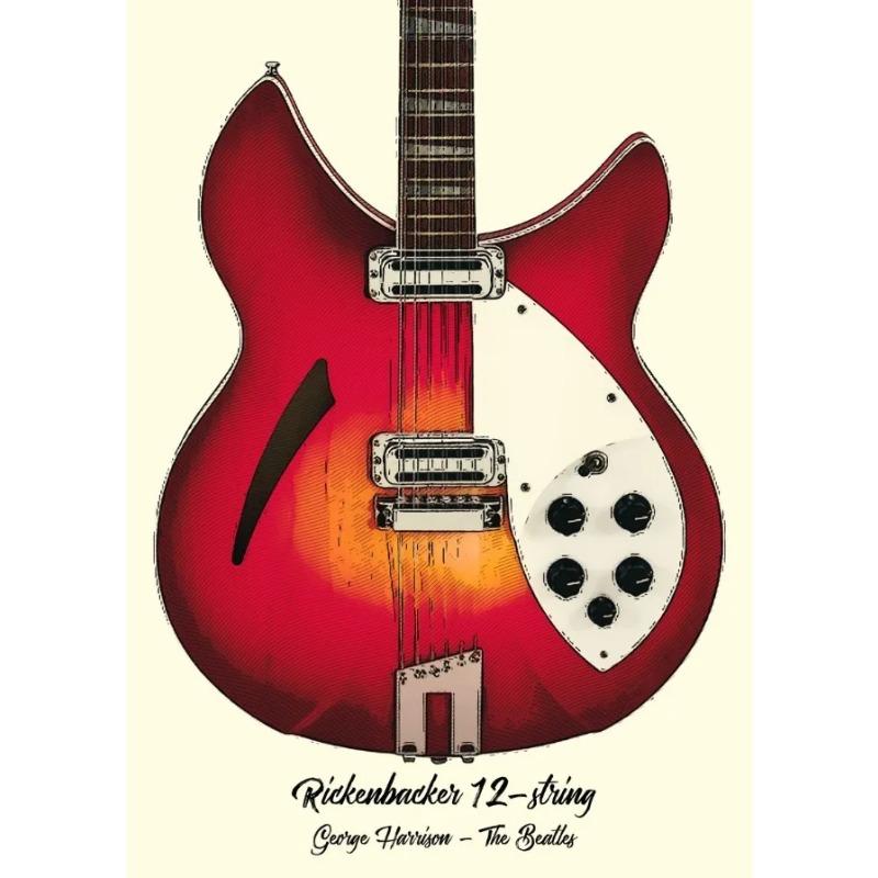 Famous Guitars Used By Famous Bands and Singers Music Posters Prints Canvas Printing Wall Art Picture for Living Room Home Decor