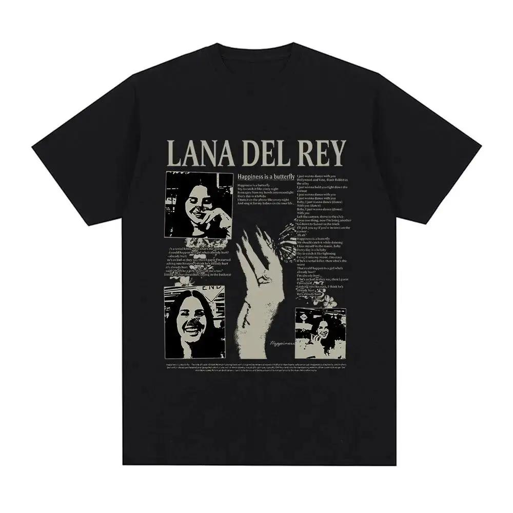 Singer Lana Del Rey Print T Shirt Men Women Fashion Hip Hop Streetwear Harajuku Short Sleeve T Shirt Unisex