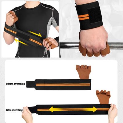1 Paar Reckhandschuhe für Gymnastik Sport Gewichtheben Training Crossfit Fitness Bodybuilding Workout Handflächenschutz Unisex