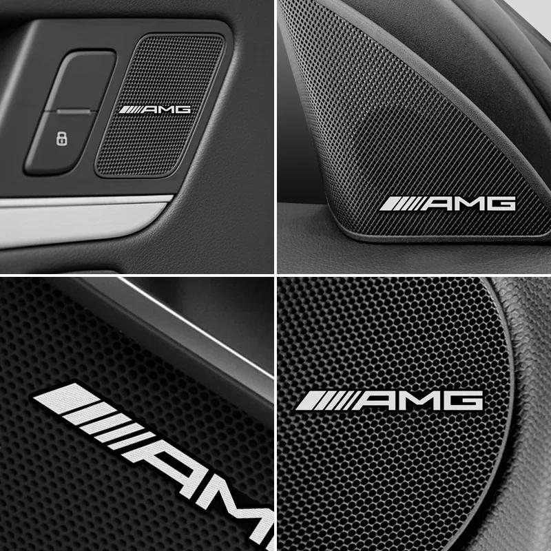 Metall Bil Lyd Styling Klistremerke Dekorasjon Auto Emblem Dekaler For Mercedes Benz Amg W205 W211 W204 W212 W176 W221 W169 W177