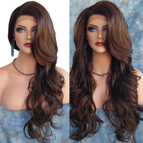 Women Long Wavy Curly Hair Cospaly Costume Full Wigs Hair Extension
