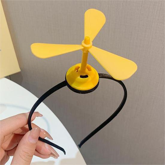 Spoof Headband Windmill Decoration Men Women Hair Hoop Elastic Funny Hair Accessory for Daily Party Wear