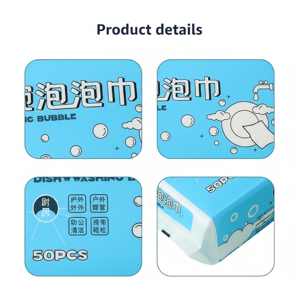 20x20cm Non-Woven Dishwashing Cloth With Cleaning-Agent Durable And Absorbent Cloth For Kitchen Use