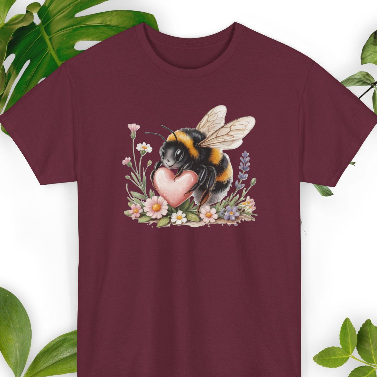 Cute Bee Shirt, Gardening Shirt Women, Bumble Bee Garden Tee, Save The Bees Shirt, Floral Nature T shirt, Pollinator Lover Tee S