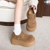 Height-increasing thick-soled muffin autumn new pedal small retro single shoes