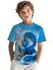 Kids' Tropical Macaw Parrots Beach Print Short Sleeve T-Shirt Summer Animal Graphic Tee