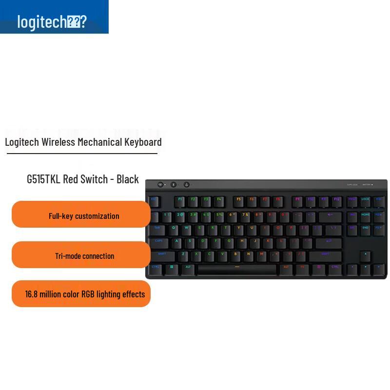 

Logitech G515 LIGHTSPEED TKL Low-Profile Wireless Gaming Keyboard
