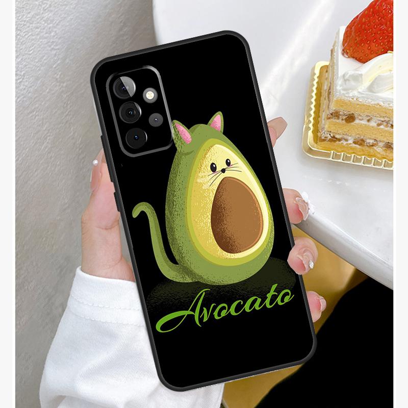 Funny Cartoon Avocado Case For Samsung Galaxy A55 A35 A15 A14 A34 A54 A73 A53 A33 A23 A13 A12 A32 A52 A51 Cover