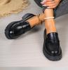 Fashion British Style Platform Loafers Women 2024 Plus Size Round Toe Single Shoes Woman Thick Bottom Pu Leather Oxfords Zapatos Mujer