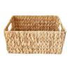1/2Pcs Hand-Woven Storage Baskets with Handles Strong Load-bearing Large Capacity Stackable Water Hyacinth Wicker Basket