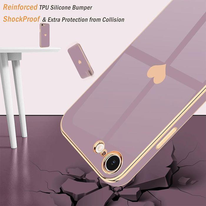 Coque de protection pour iPhone 16e - BOOLING - Motif Cœur - Antichoc - Ultra Slim - Violet