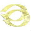 10 Pieces 0.4" Cotton Plastic Alice Band Headband DIY Hairdressing Ornaments - Yellow, As Described