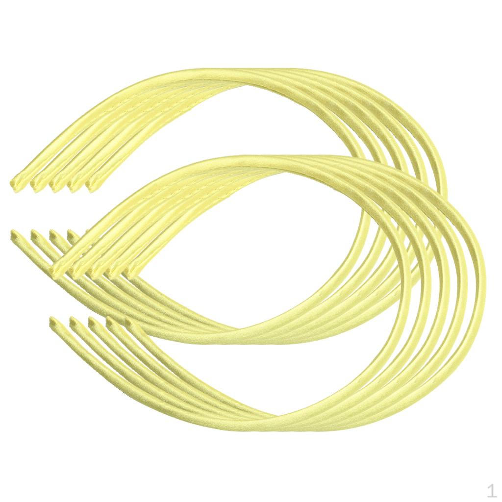 

10 шт., 0,4 дюйма, хлопковая пластиковая повязка на голову «Алиса», украшения для парикмахерских своими руками — желтый, как описано