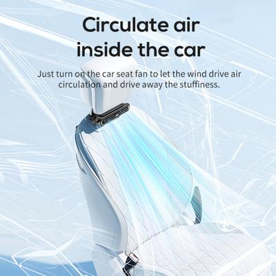 Ventilátor na autosedačku 3 rychlosti Silný proud vzduchu Nízká hlučnost Dobíjecí Úspora místa SUV Vozidlo Cestování RV Chladicí ventilátor