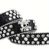 Fashion Diamond Western Cowboy Style Y2K Women's Belt PU Leather BB Belt Denim Dress Accessories