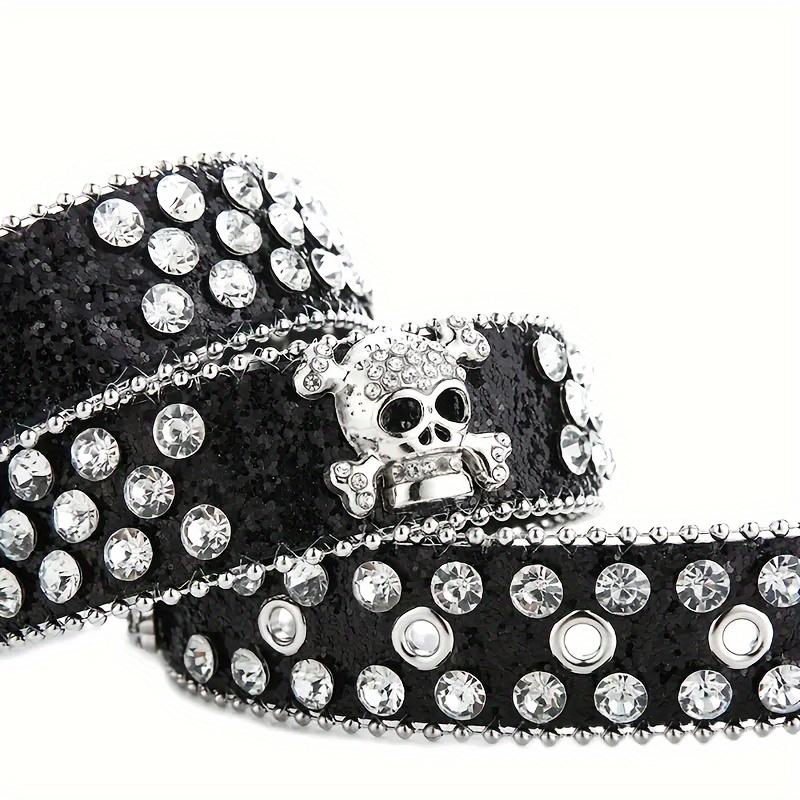 Fashion Diamond Western Cowboy Style Y2K Women's Belt PU Leather BB Belt Denim Dress Accessories