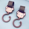 2Pcs Stroller Hooks Cartoon Pattern Anti-deform Resin Pushchair Hook Mommy Bag Organizer Rack Stroller Accessories for Shopping