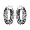 Vintage Floral Vine Hoop Earrings Trendy Botanical Plant Design Fashion Jewelry For Women