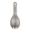 Lixada Kısa Saplı Titanyum Spork Ultralight Çocuk Bebek Spork Açık Kamp Piknik Sofra Takımı