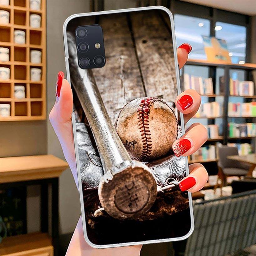 

Baseball Sport Cover Phone Case For Samsung Galaxy A12 A22 A32 A52 A72 A02S Phone Case Note 20 Ultra 10 S10 Plus A51 A71 A50S A2 Samsung A52