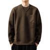 Men's 420g Heavyweight Patchwork Hoodie: Autumn Loose Fit, Plus Size Round Neck Base Layer, American Style.
