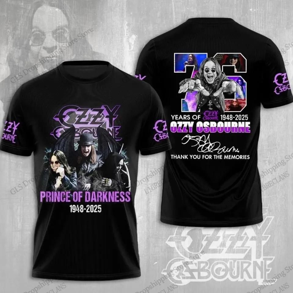 New Rock Band Ozzy Osbourne 3d Print T-shirt Men Women Fashion Plus Size Street Vintage Tops Tees Harajuku Short Sleeve Tshirt