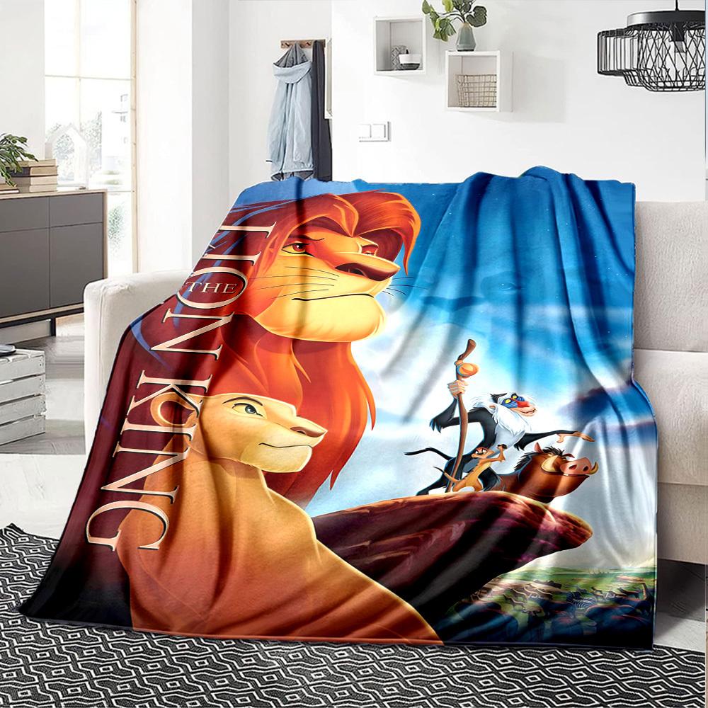 1pc Lion King Blanket Lightweight Flannel Throw for Sofa Bed Travel Camping Livingroom Office Couch Chair 1116KK