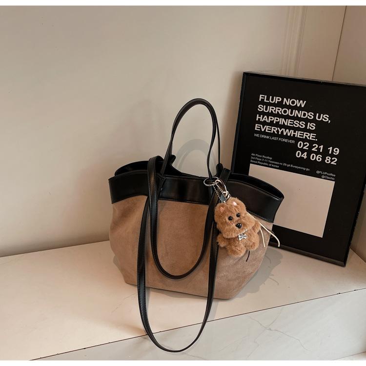 Casual Large-capacity Suede Bag Women's 2025 New Autumn Retro Versatile Shoulder Bag Commuter Tote Bag