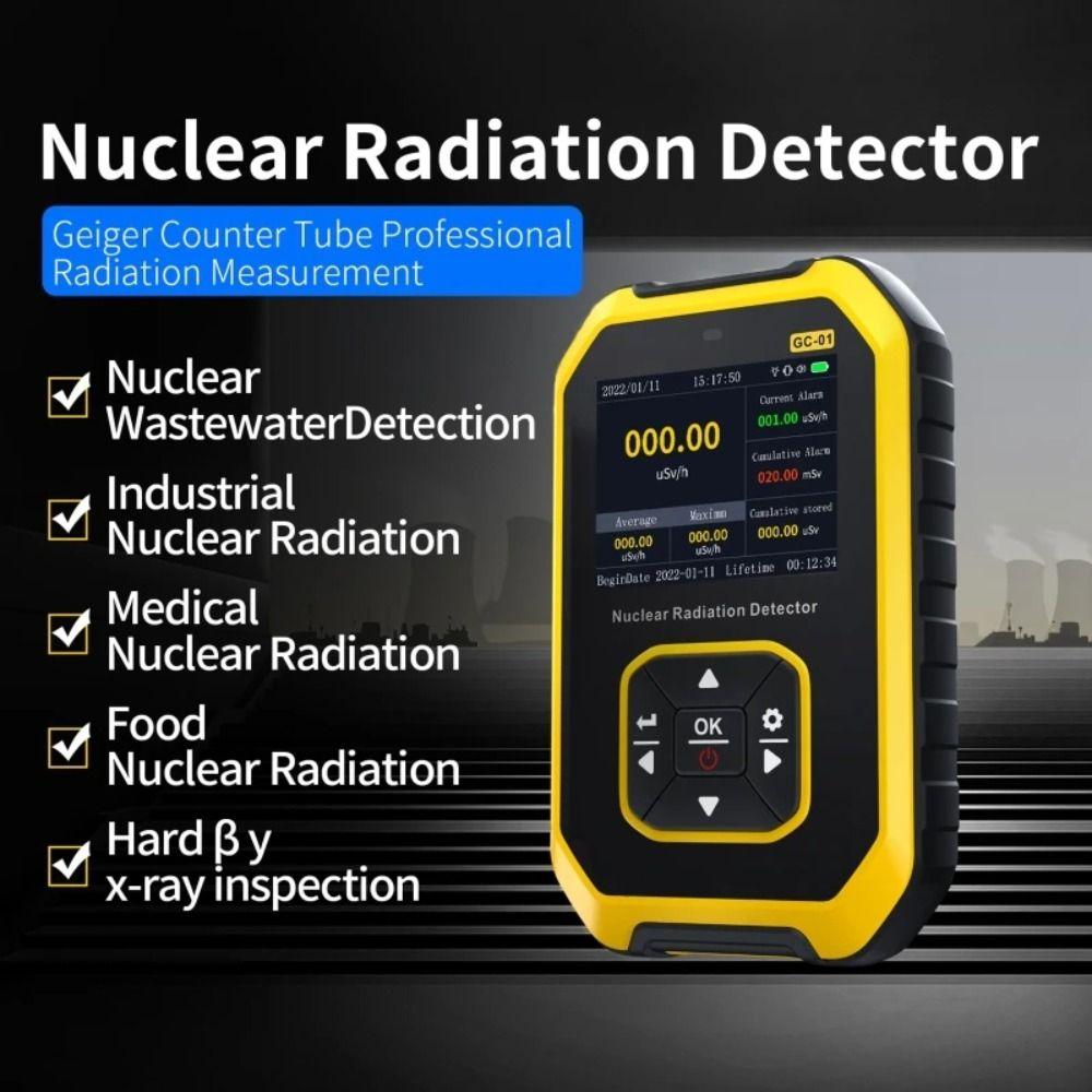 

Multi-function X-ray Radioactivity Tester LCD Display Marble Detector Personal Protection жовтий