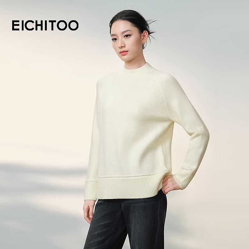 EICHITOO Women s Mock Neck Knit Sweater M грязно-белый